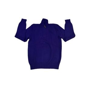 Ralph Lauren Women’s Zip Up Sweater - Deep Purple Size Medium POLN